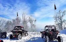 东北越野车雪地摩托车穿越